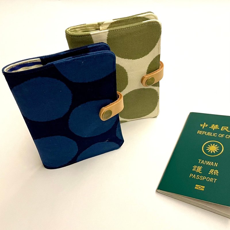 皮革釦帶/護照套。歡迎選布客製 - 其他 - 棉．麻 藍色
