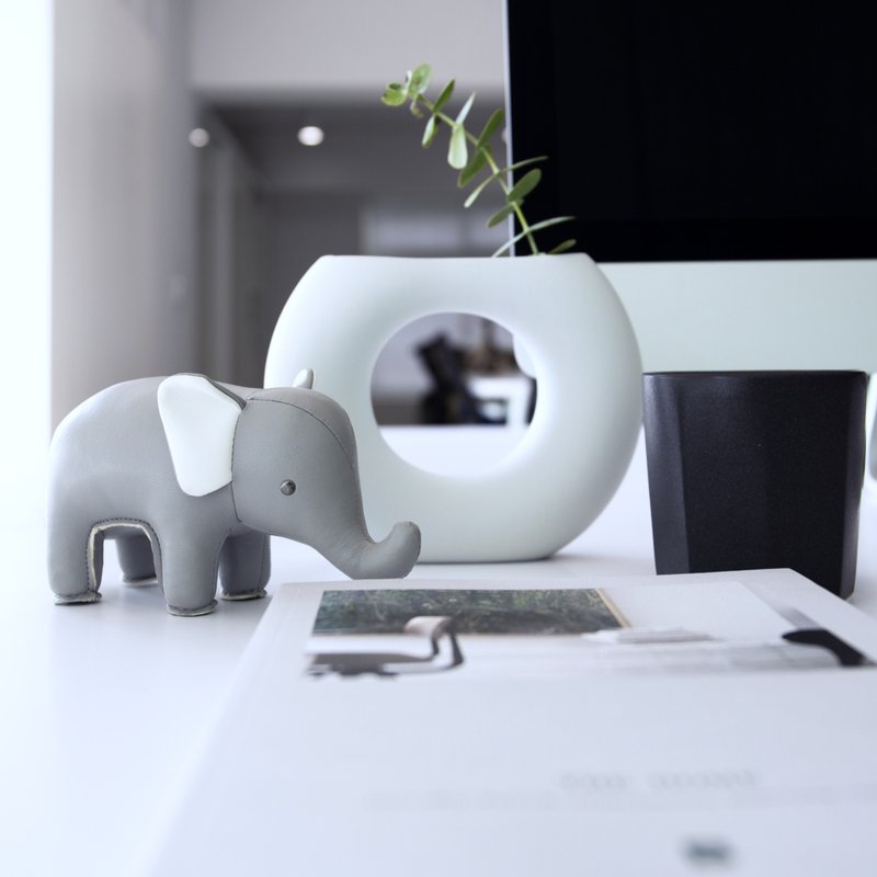 【紙鎮】大象 Elephant 皮革動物擺飾  | 入厝禮物 - 擺飾/家飾品 - 人造皮革 多色