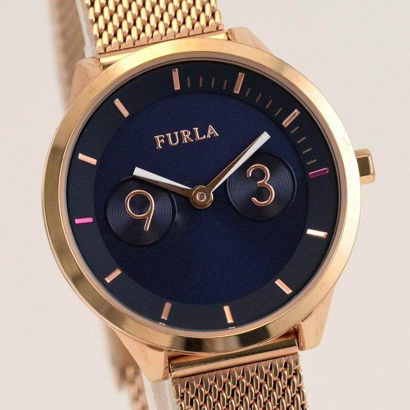 Furla METROPOLIS 女性用腕時計 クォーツ 31mm Blue Dial Ref.98012-4253 with BOX 手錶 - 女錶 - 不鏽鋼 藍色