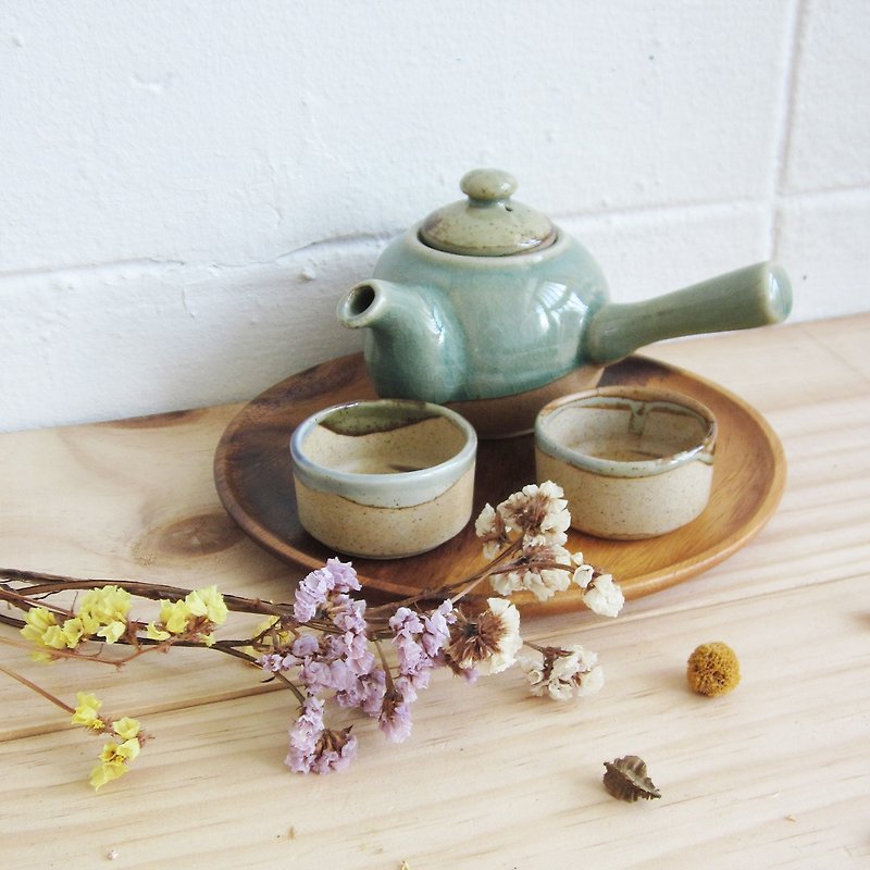 Handmade Potteries Tea Sets Selected by Tan / SET02 - เซรามิก - ดินเผา สีเขียว