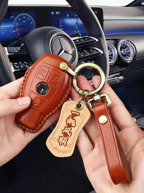 石狗車品 ROCK DOG 手縫汽車鑰匙皮套 賓士 Benz A250 C300 W205 W213 CLA CLS
