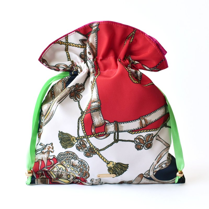 SCF KINCHAKU (M) / Scarf Drawstring Bag (M) - กระเป๋าเครื่องสำอาง - วัสดุอื่นๆ 