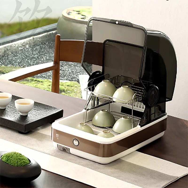【免運】家用小型功夫茶杯水杯玻璃迷你茶具保潔櫃 一覓K16-1 - 廚具 - 其他材質 白色