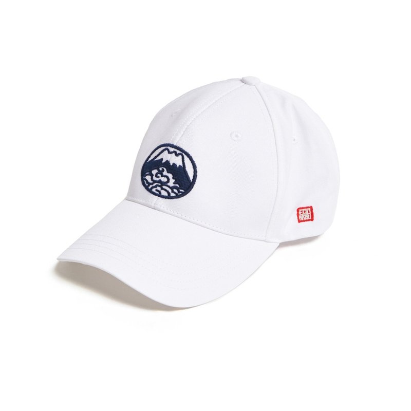 江戶勝 日系 中性 刺繡印花棒球帽(白色) #帽子#配件 - 帽子 - 棉．麻 白色