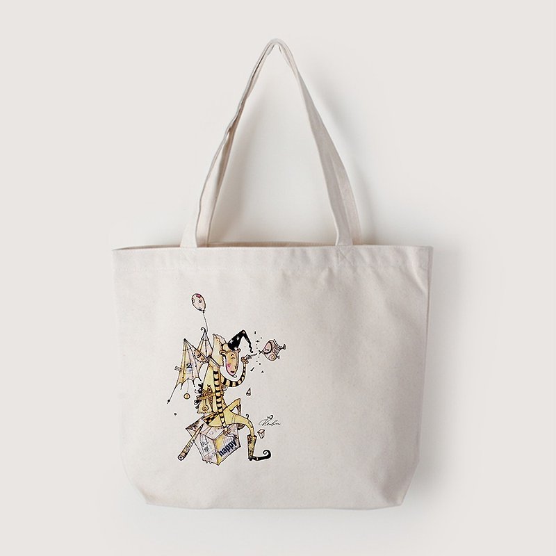 Tote bag-Happy - Messenger Bags & Sling Bags - Other Materials White