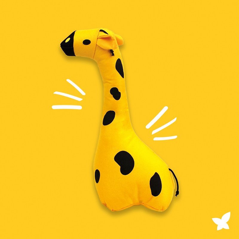Hug Giraffe Doll George / Pet Toys / Beco Pets UK - ของเล่นสัตว์ - วัสดุอีโค สีเหลือง