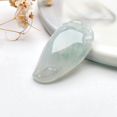 瓔珞珠寶盒 E.L.Jewelry Box 【福如東海】冰種飄綠翡翠福瓜吊飾 | 天然緬甸玉翡翠A貨 | 送禮