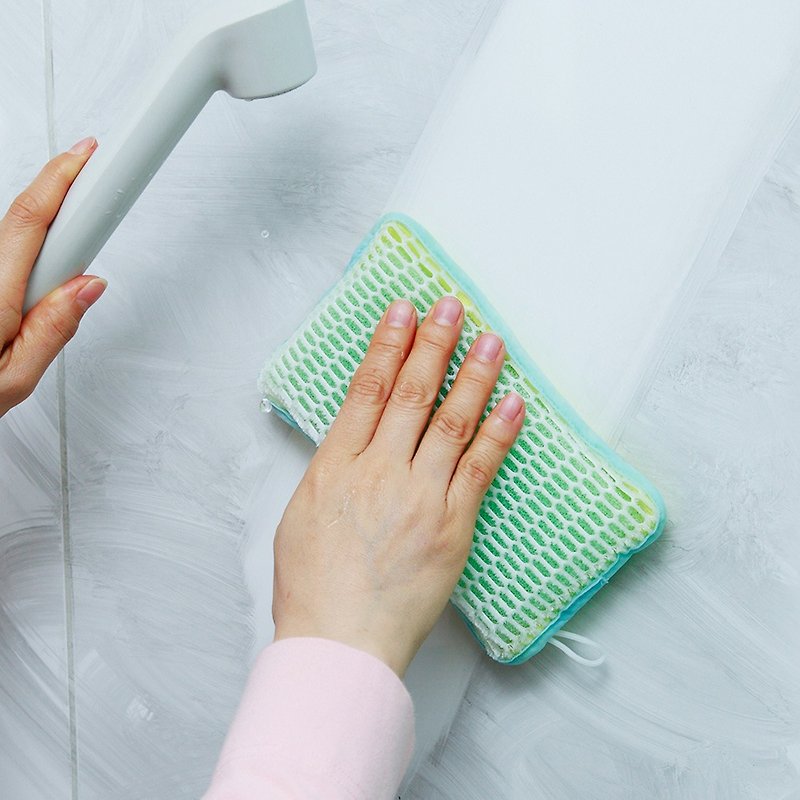 日本神樣 日製免洗劑浴室2用頑固汙垢/去漬/極速清潔海綿刷-2入 - 其他 - 海綿 多色