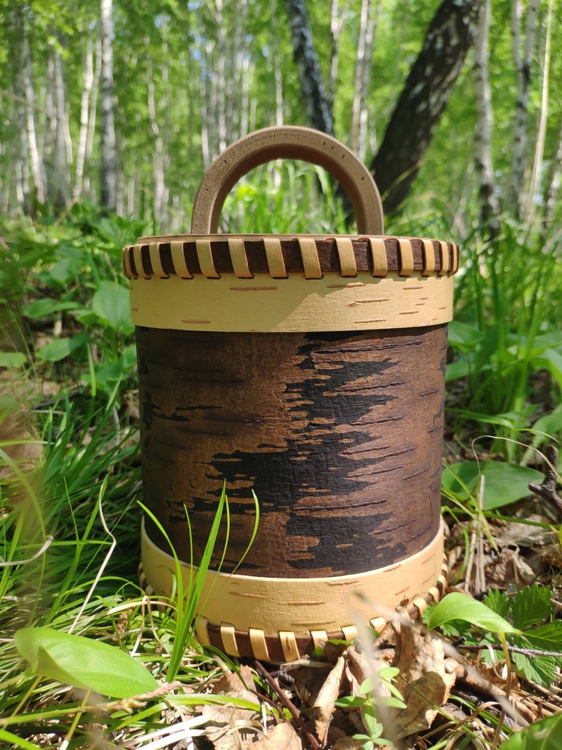 Birch bark box, birch box - Storage - Wood 