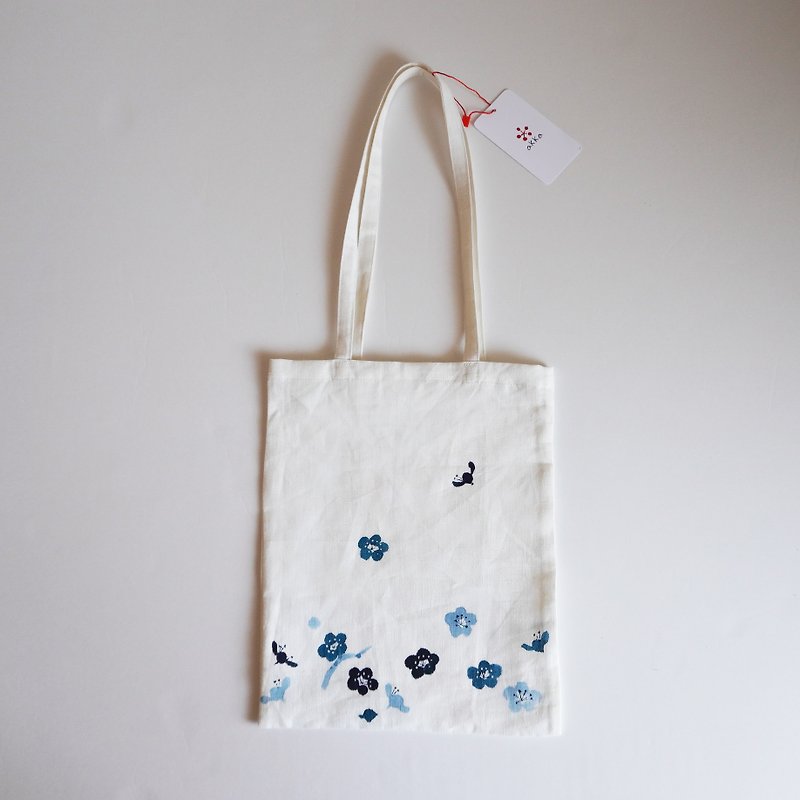 Handbag bag white ome - กระเป๋าแมสเซนเจอร์ - ผ้าฝ้าย/ผ้าลินิน ขาว