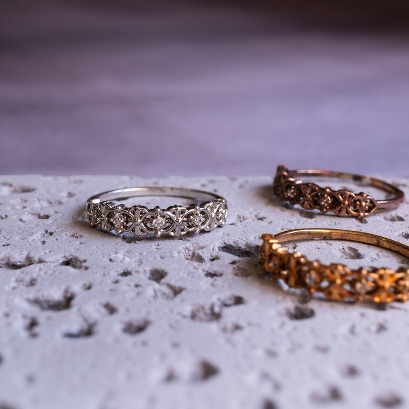 [Zirconia] Silver 925 Ring, Plating Available [Made-to-Order] S-067 - แหวนทั่วไป - โลหะ สีเงิน