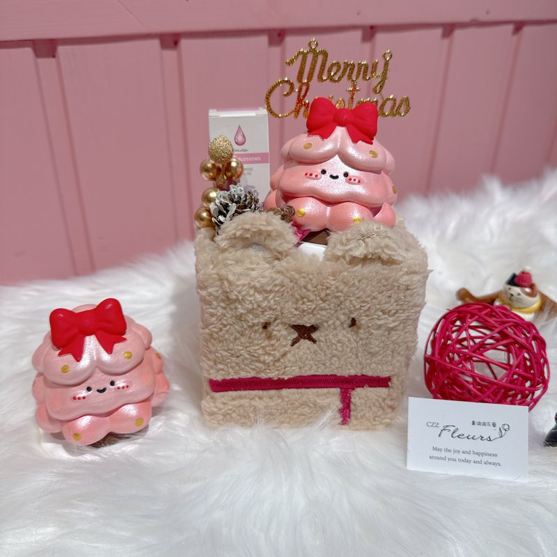 Pure hand-painted Christmas tree baby aromatherapy diffuser Stone gift box (exchange gift/Christmas gift/birthday gift) - น้ำหอม - หิน หลากหลายสี