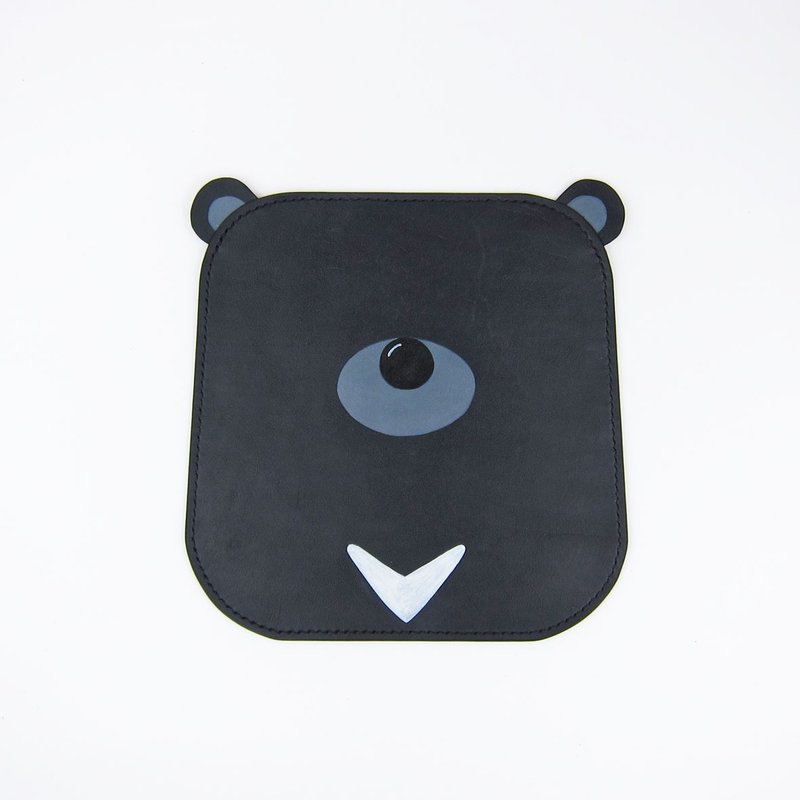 Taiwan Black Bear-Mouse Pad - อุปกรณ์เสริมคอมพิวเตอร์ - หนังแท้ สีดำ