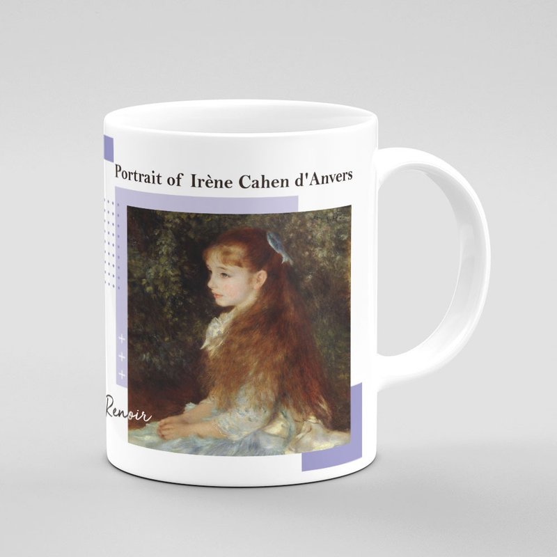 Classic Paintings/ Miss Renoir-Conwells/ Mug - Mugs - Pottery White