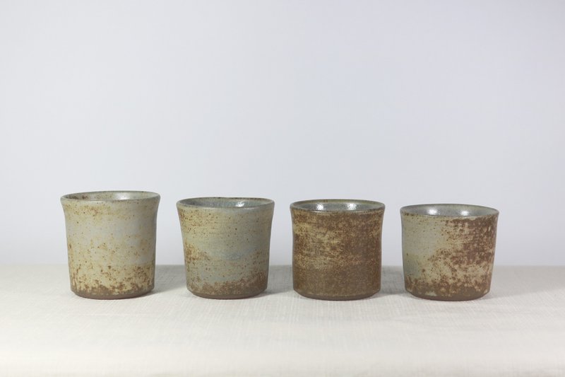 灰綠枇灰小茶杯 - 茶壺/茶杯/茶具 - 陶 