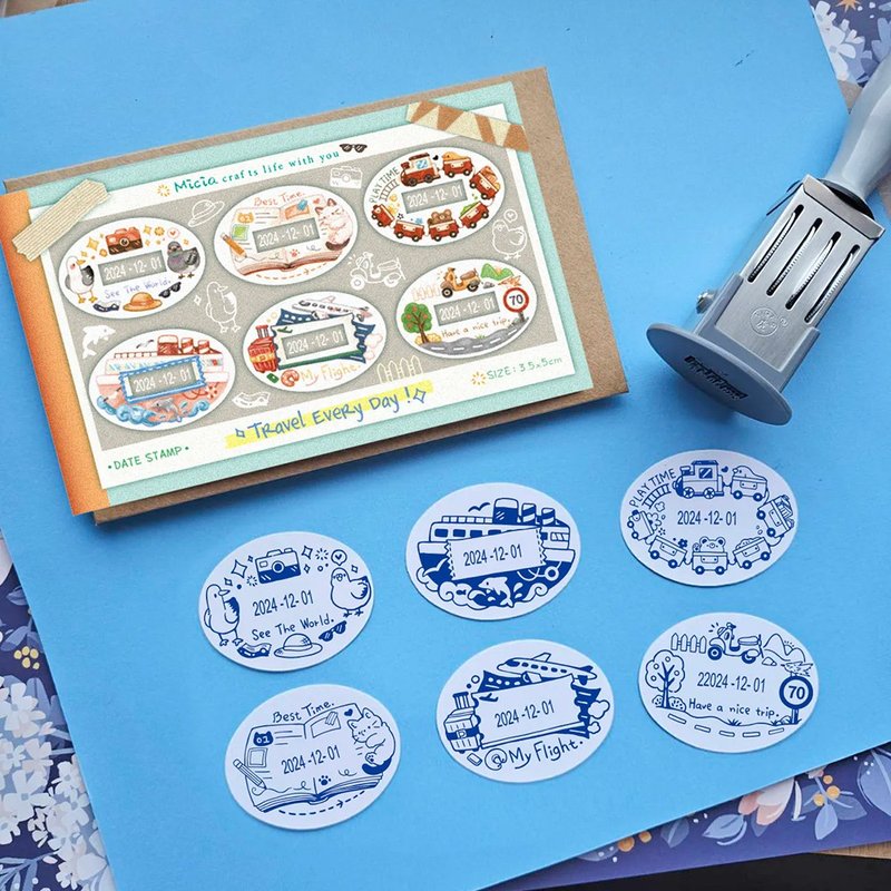 Replacement oval date stamp-Tiantian Travel DATE-C07 - ตราปั๊ม/สแตมป์/หมึก - ซิลิคอน 