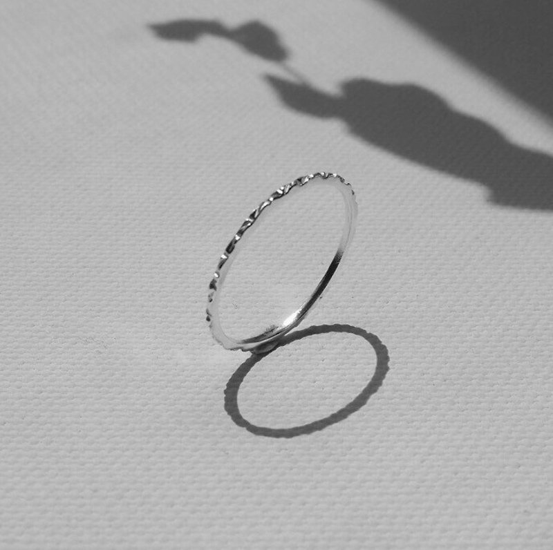 Goody Bag-Delicate Combination Diamond Line Ring/Flake Round Earrings_Limited Lucky Bag - แหวนทั่วไป - เงินแท้ สีเงิน