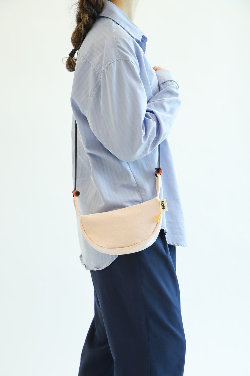 Pouch bag Peach - Messenger Bags & Sling Bags - Cotton & Hemp Pink