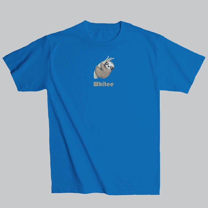 Whitee 白T  樹懶設計 短袖T-shirt 冒險樹懶 T恤 TEE - 其他 - 棉．麻 黑色
