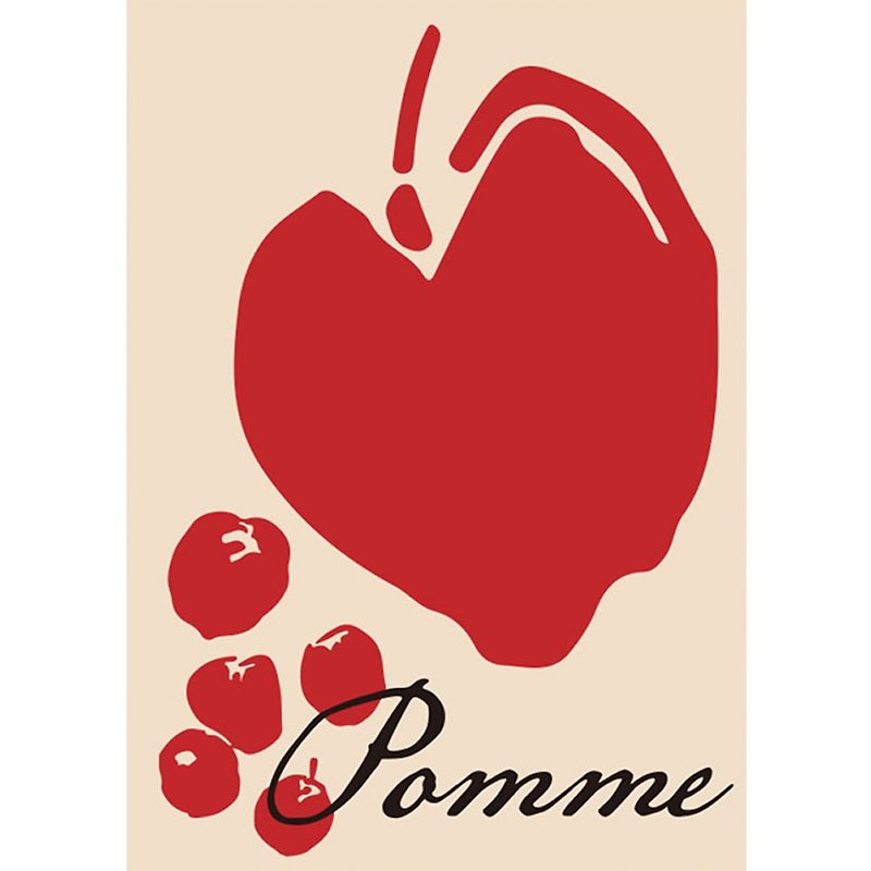 Pomme Poster - Posters - Paper Red