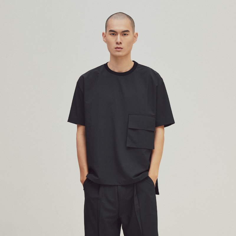 DYCTEAM - EVOLVE(D) - Four way stretch elbow-length pocket t - 帽T/大學T - 其他材質 黑色