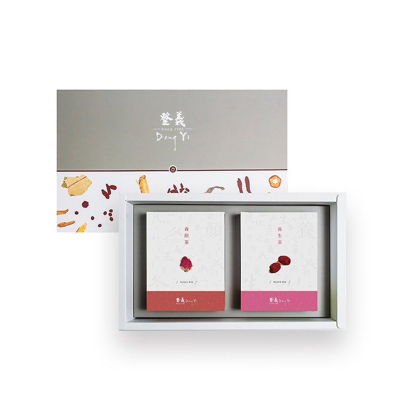 Chinese herbal tea gift box - health tea + beauty tea - ชา - พืช/ดอกไม้ สีเทา