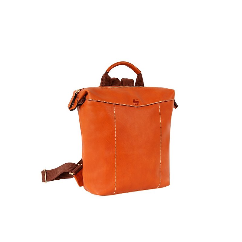 【SOBDEALL】Lightweight backpack - กระเป๋าแมสเซนเจอร์ - หนังแท้ สีแดง