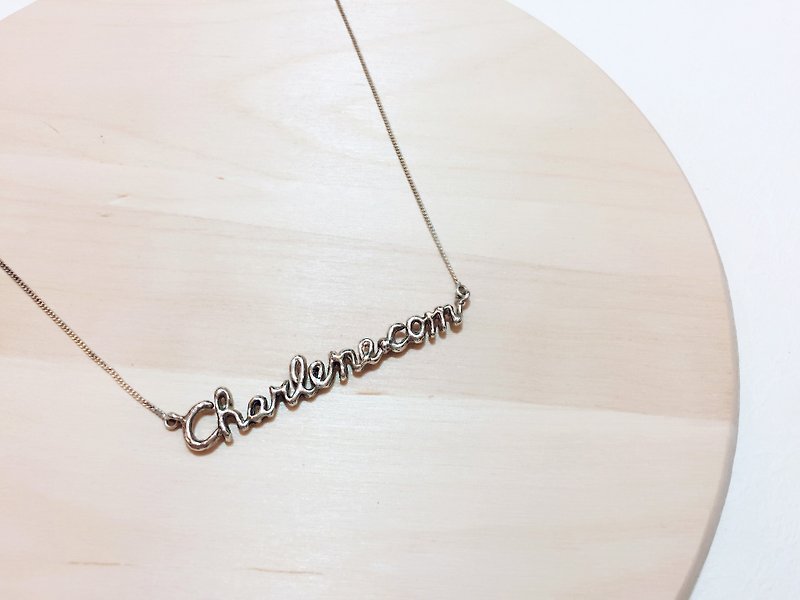 WOW series - hand-made silverware*accept order*<English letters custom, lowercase 6 characters> - Necklaces - Other Metals Silver
