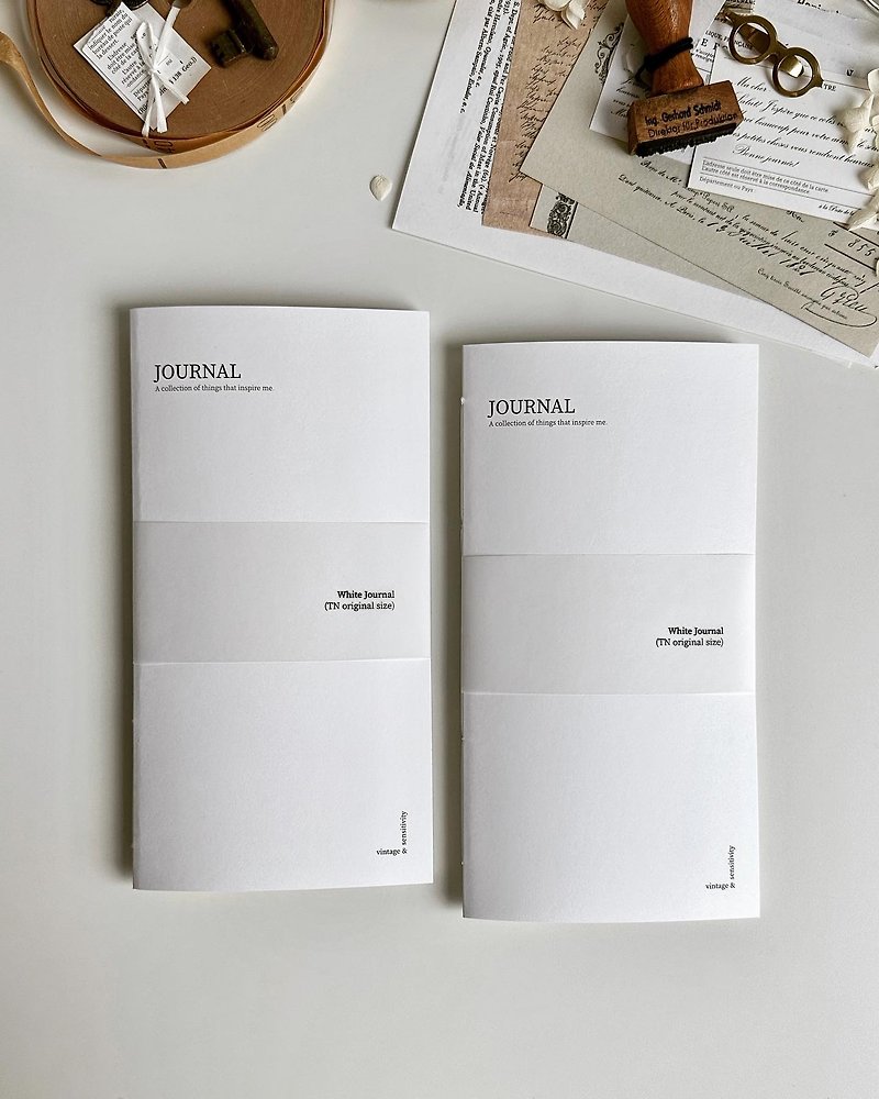 ホワイトジャーナル/TNオリジナルサイズ対応 - ノート・手帳 - 紙 ホワイト