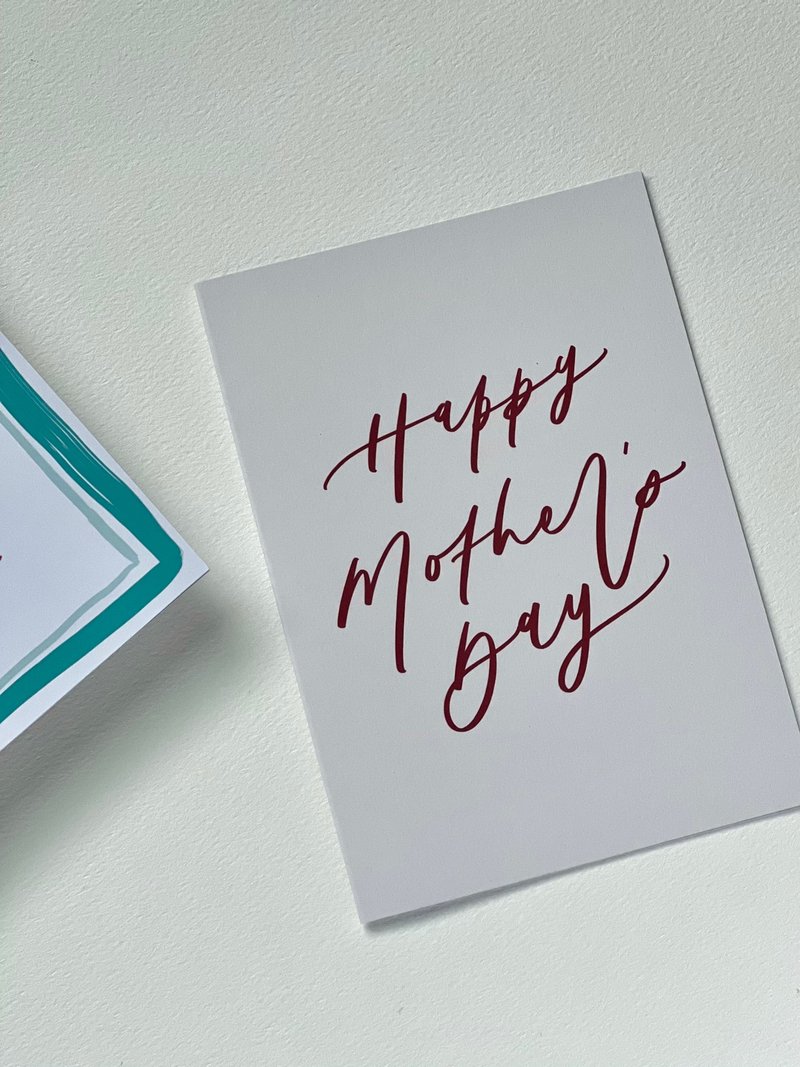 簡約手寫字母親節卡片: Happy Mother' s Day 玄手寫｜Shan Lettering｜卡片/明信片人氣榜 - Pinkoi