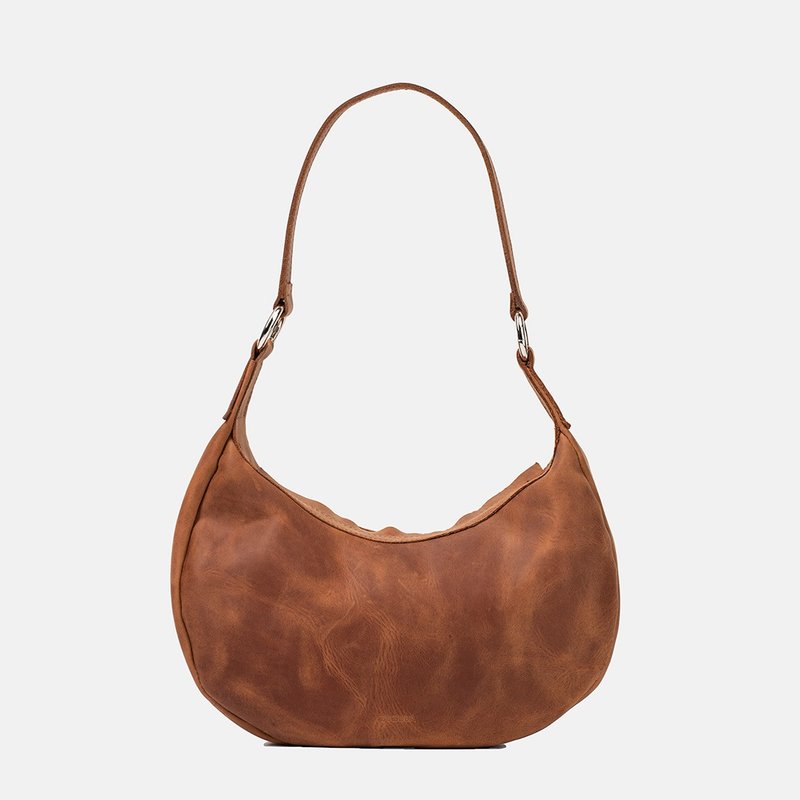 OUTLET – Leather Saddle Bag | Convertible Crossbody Shoulder Purse | Handcrafted - 手提包/手提袋 - 真皮 咖啡色