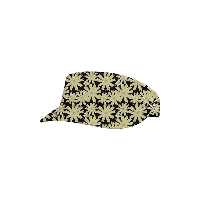 フル刺繍プリントバイザーハット（イエロー）-ダニエルウォン - 帽子 - その他の素材 イエロー