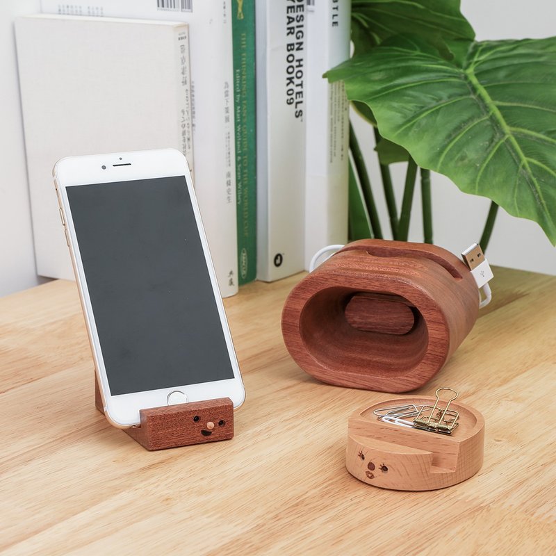 【Rectangle】Wooden Phone Holder | Wooderful life - Phone Stands & Dust Plugs - Wood Multicolor