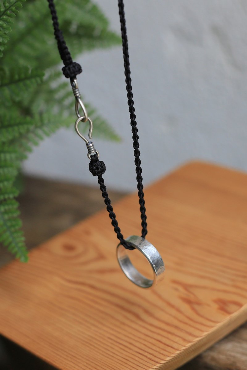 YIRAN ZHI Original Handcrafts | 999 Sterling Silver Ring | Woven Cord Necklace - General Rings - Sterling Silver 