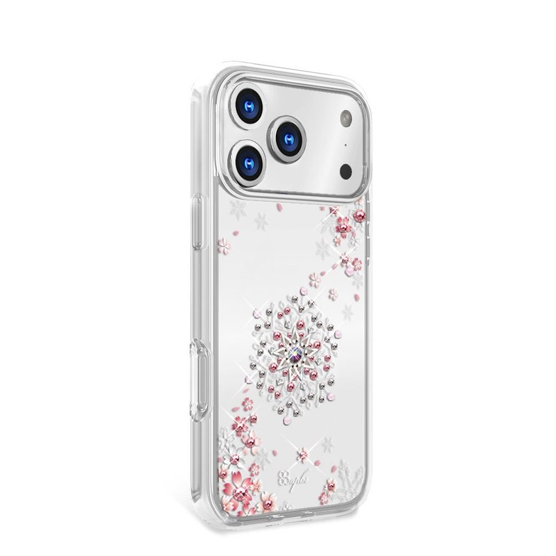 iPhone 17/16/15/14/13/12/11 輕薄軍規防摔彩鑽手機殼-櫻飛雪 - 手機殼/手機套 - 其他材質 多色