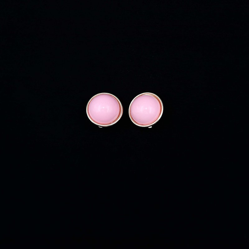 南瓜Vintage。 粉色 糖果 夾式 耳環 - 耳環/耳夾 - 其他材質 粉紅色
