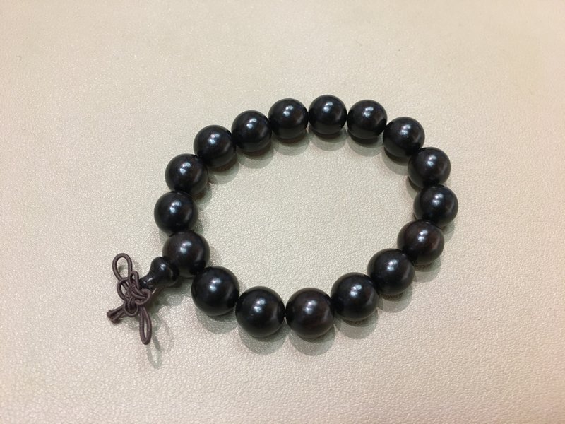 黑檀子手鏈 12mm - 辟邪 - 手鍊/手環 - 木頭 