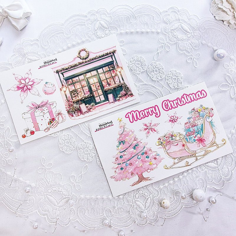 Holiday - Pink paper sticker - 貼紙 - 紙 