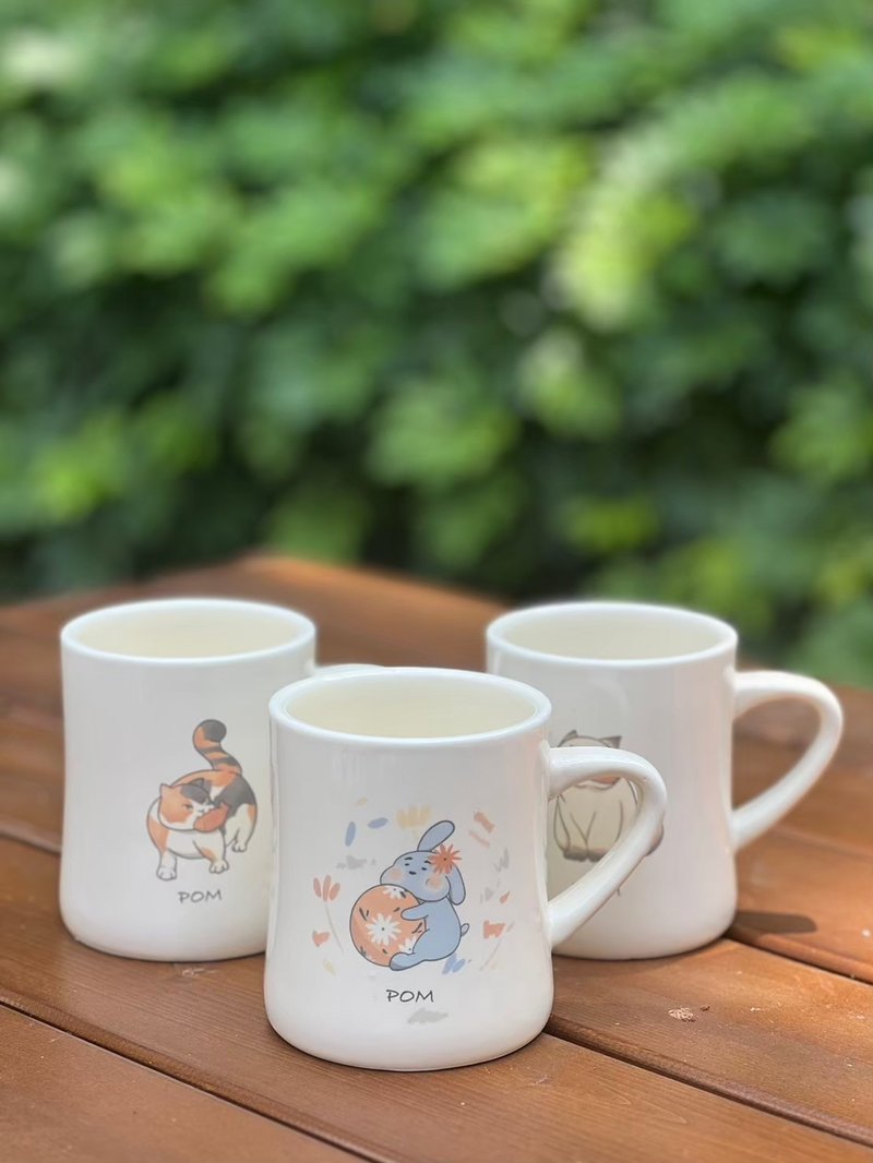 Chubby Cup & Mug-POM - แก้วมัค/แก้วกาแฟ - เครื่องลายคราม ขาว