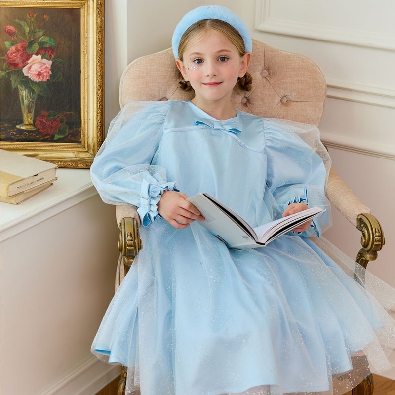 Jewel Bonbon Dress-Elsa Blue - ชุดเด็ก - วัสดุอื่นๆ 