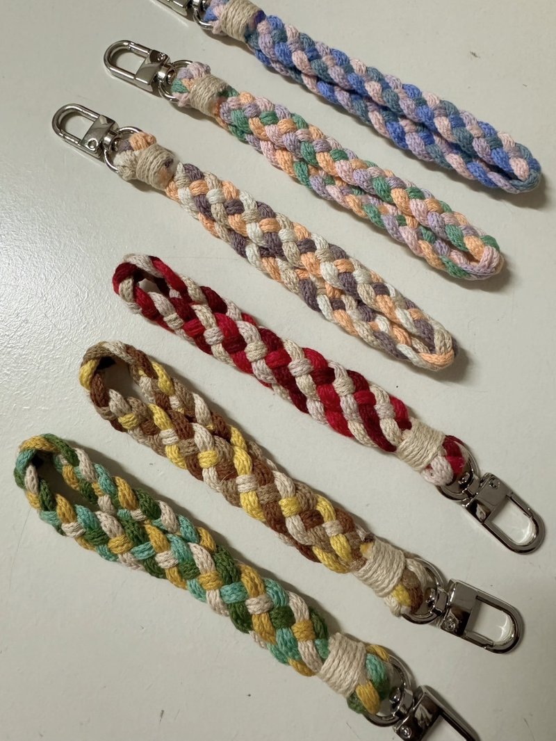 Braid mobile phone lanyard/braid/wrist style - เชือก/สายคล้อง - ผ้าฝ้าย/ผ้าลินิน 