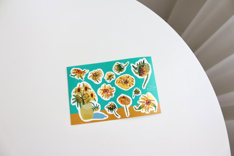 Sticker A6 Sunflowers - สติกเกอร์ - กระดาษ หลากหลายสี
