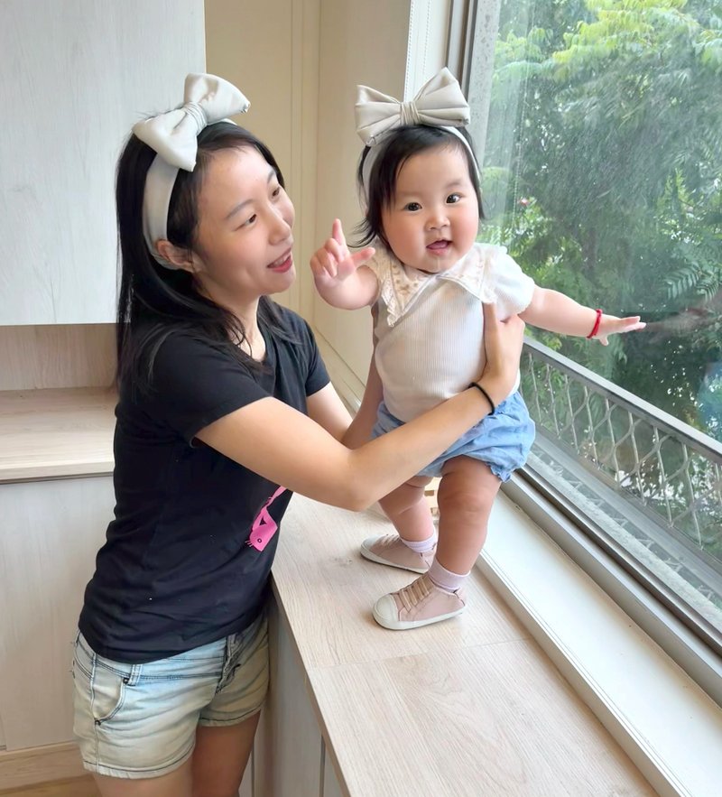 Pure hand-adjustable baby elastic headband (moisture wicking/environmental protection/breathable/skin-friendly cool feeling) - หมวกเด็ก - วัสดุอีโค สีเทา