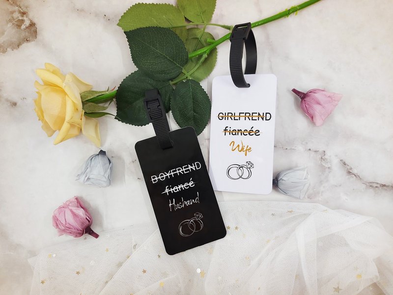 【愛情系列】美式愛情_戒指/行李吊牌套組/婚禮小物/桌上禮 - 行李吊牌 - 塑膠 多色