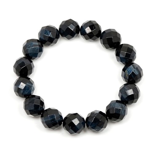 正佳珠寶 Gemsrich Jewelry 【正佳珠寶】藍虎眼 經典鑽切 13-14mm 藍虎眼角度手珠