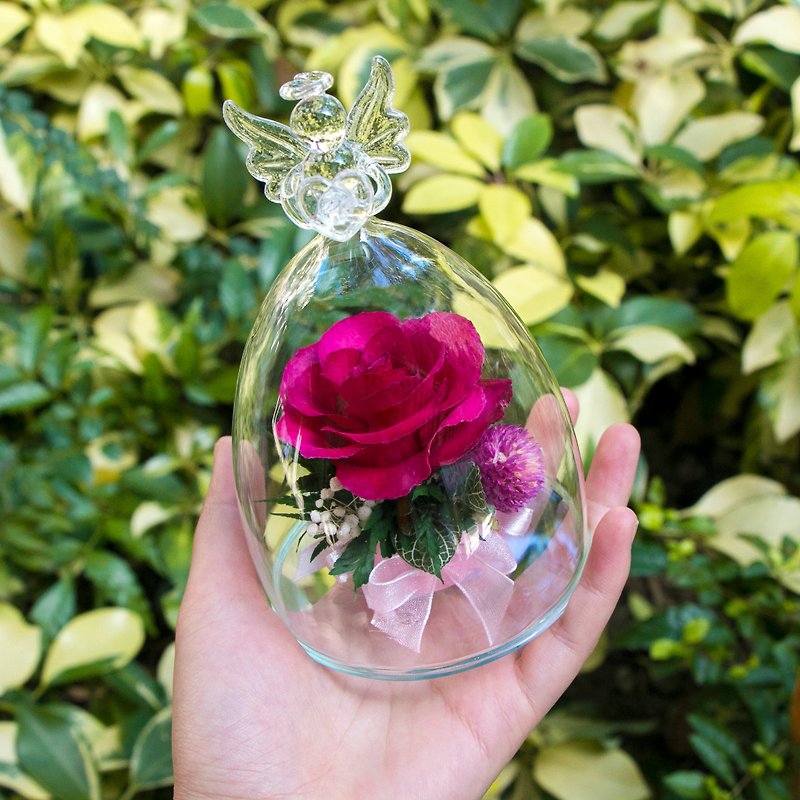 不渝保鮮花 - 天使紫紅玫瑰 紀念日 情人節 送禮
