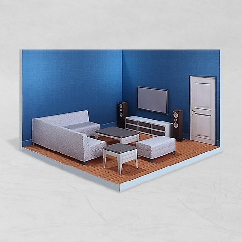 iFUNWOO 場景袖珍屋 - Living Room #002 - DIY 紙模型