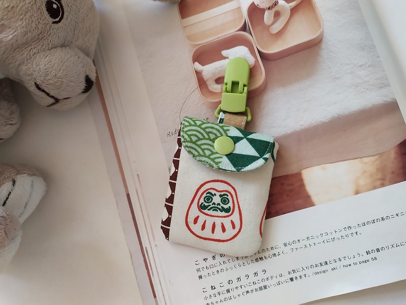 福神 彌月禮物 平安符袋 香火袋 達摩 - 彌月禮盒 - 棉．麻 綠色