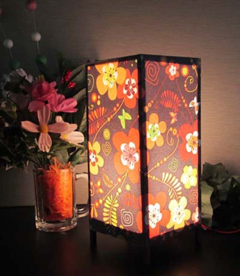 Flowers and butterflies «Dream light» Serenity and healing will be resurrected! ★ Decorative stand - Lighting - Paper Orange