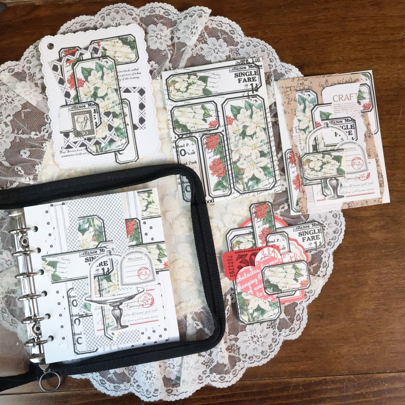 Vintage. April 25th Gift Label - 貼紙 - 紙 紅色